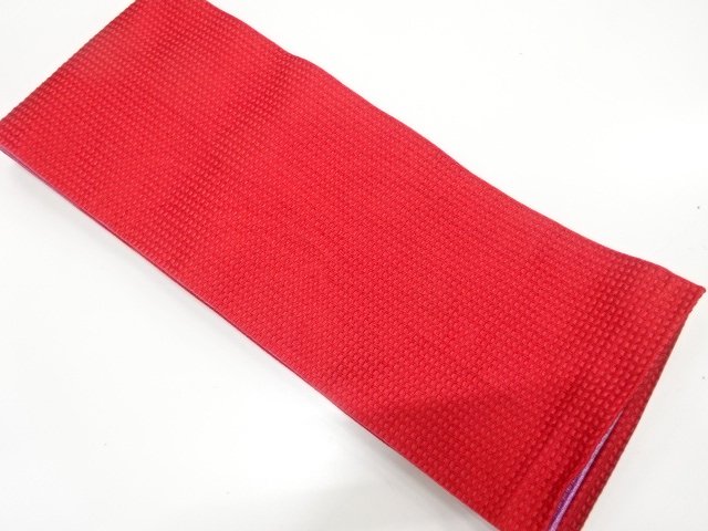 JAPANESE HANHABA OBI / REVERSIBLE / WOVEN GRID